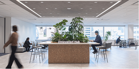 当社イノベーションハブの内装写真